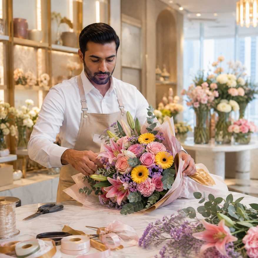 Best Colorful Flower Bouquet Dubai | Call Now 24/7
