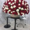 Grand Royal Red & White Rose Basket